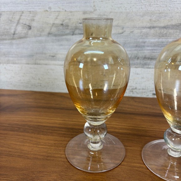 Venini Vittorio Zecchin Veronese vases Lot of 2 6" Tall Italian Hand Blown Glass - Picture 2 of 6